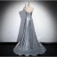 Scintillantes Sexy Argenté Paillettes Robe De Soirée 2024 Trompette / Sirène Bustier Sans Manches Dos Nu Noeud Tribunal Train Soirée Robe De Ceremonie