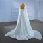 Haut de Gamme Charmant Blanche Perlage Paillettes Robe De Mariée 2022 Princesse V-Cou Manches Longues Dos Nu Train De Balayage Mariage