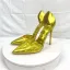 Chic / Beautiful Gold Cocktail Party Laser Womens Shoes 2023 Patent Leather 12 cm Stiletto Heels Pointed Toe Womens Shoes High Heels