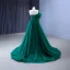 High-end Dark Green Handmade  Beading Evening Dresses 2023 Trumpet / Mermaid Strapless Sleeveless Backless Sweep Train Evening Party Formal Dresses