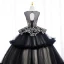Elegant Black Sequins Lace Flower Prom Dresses 2022 Ball Gown Scoop Neck Sleeveless Backless Floor-Length / Long Prom Formal Dresses