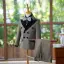 Gris 4 pièces Manches Longues Costume Garçon Mariage 2024 Manteau Pantalon Chemise Cravate