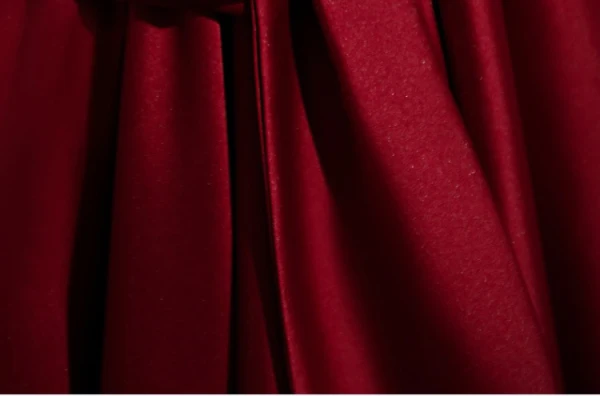 Chic / Belle Bordeaux Satin Fleur Robe De Bal 2023 Princesse Encolure Carrée Sans Manches Dos Nu Longue Robe De Ceremonie