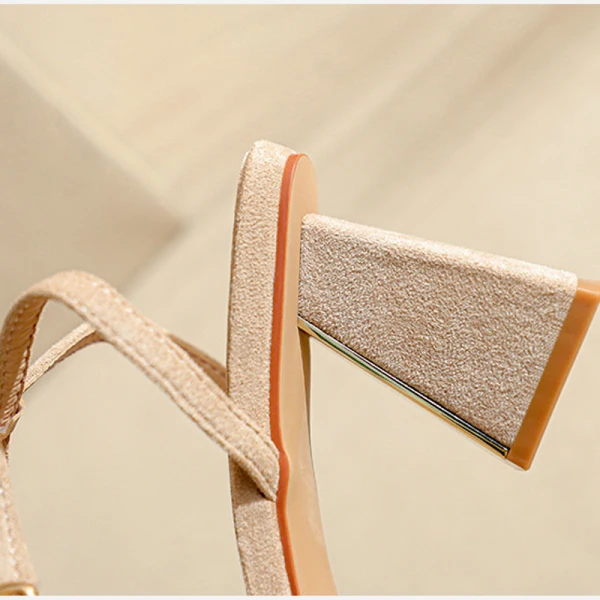 Chic / Beautiful Black Street Wear Womens Sandals 2023 Ankle Strap 7 cm Thick Heels Pointed Toe Sandals High Heels