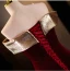 Charmant Bordeaux Velours Robe De Bal 2023 Trompette / Sirène Une épaule Noeud Sans Manches Dos Nu Train De Balayage Promo Robe De Ceremonie