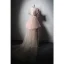 Vintage / Originale Style Chinois Rougissant Rose Perlage Paillettes Cheongsam Robe De Soirée 2024 Trompette / Sirène Col Haut Manches Courtes Dos Nu Train De Balayage Fendue devant Robe De Ceremonie