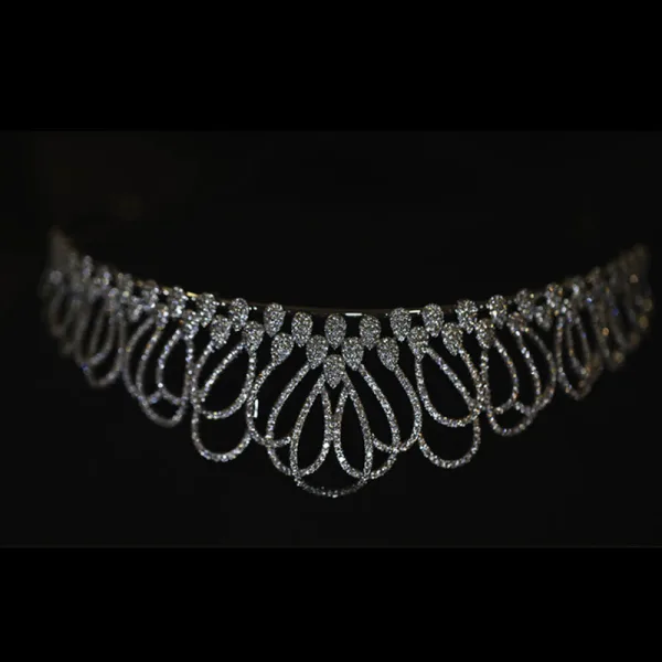 Charming Silver Rhinestone Wedding Tiara 2022 Zircon Bridal Hair Accessories