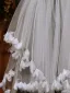 Modest / Simple White Handmade  Appliques Wedding Veils 2025 Tulle