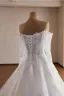 Luxus / Herrlich Weiß Handgefertigt Pailletten Spitze Blumen Brautkleider / Hochzeitskleider 2026 Ballkleid Off Shoulder Lange Ärmel Rückenfreies Kapelle-Schleppe