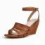 Chic / Beautiful Blushing Pink Street Wear Womens Sandals 2022 Ankle Strap 8 cm Wedges Open / Peep Toe Sandals