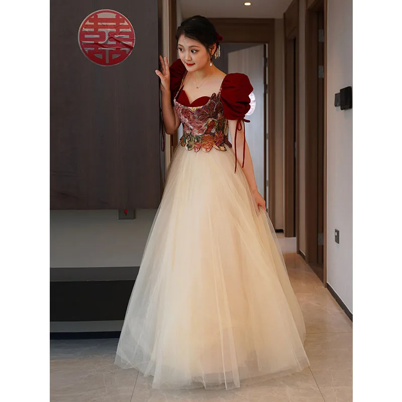 green emerald velvet dress TINMIIR Dresses for Women 3/4 Sleeve Summer 2022 Embroidery Floral Off  Shoulder Shirred Cuff Slit Maxi A Line Dress (Size : Large) at Amazon  Women's Clothing store