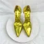 Chic / Beautiful Gold Cocktail Party Laser Womens Shoes 2023 Patent Leather 12 cm Stiletto Heels Pointed Toe Womens Shoes High Heels