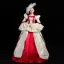 Vintage / Retro Medieval Burgundy Lace Flower Prom Dresses 2025 Ball Gown Scoop Neck Bell sleeves Floor-Length / Long Prom Formal Dresses