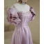 Chic / Beautiful Lavender Prom Dresses 2022 A-Line / Princess Strapless Puffy Short Sleeve Backless Floor-Length / Long Prom Formal Dresses