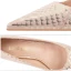 Chic / Beautiful Blushing Pink Fish Scales Cocktail Party Pumps High Heels 2022 6 cm Stiletto Heels Pointed Toe Pumps