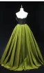 Fashion Clover Green Prom Dresses 2024 Ball Gown Strapless Bow Sleeveless Backless Floor-Length / Long Formal Dresses