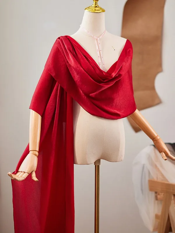 Vintage / Retro Burgundy Evening Party Prom shawl Jackets & wraps 2024