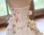 Flower Fairy White Lace Flower Appliques Wedding Dresses 2024 Ball Gown Strapless Sleeveless Backless Crossed Straps Court Train Wedding