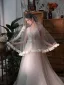 Élégant Blanche 1.5 m Tulle Voile De Mariée 2025
