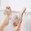 Sexy Gold Crystal Cocktail Party Womens Sandals 2023 9 cm Stiletto Heels Open / Peep Toe Sandals High Heels