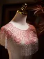 Scintillantes Rougissant Rose Fait main Perlage Gland châle 2025