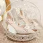 Elegant White Pearl Rhinestone Appliques Wedding Shoes 2024 8 cm Stiletto Heels Pointed Toe Wedding Sandals High Heels
