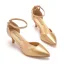 Simple Doré Vêtement de rue Sandales Femme 2023 Bride Cheville 5 cm Talons Aiguilles À Bout Pointu Sandales Talons Hauts
