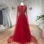 High-end Royal Blue Handmade  Beading Prom Dresses 2024 A-Line / Princess V-Neck Sleeveless Backless Floor-Length / Long Prom Formal Dresses