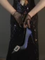 Chic / Beautiful Navy Blue Rhinestone Evening Party Pumps 2024 Leather 10 cm Stiletto Heels Pointed Toe Pumps High Heels