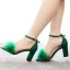 Simple Rougissant Rose Vêtement de rue Désinvolte Été Sandales Femme 2023 Bride Cheville Plumes 7 cm Talons Épais Peep Toes / Bout Ouvert Sandales Talons Hauts