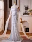 Scintillantes Sexy Argenté Perle Paillettes Robe De Soirée 2026 Trompette / Sirène Bustier Manches Courtes Dos Nu Longue Robe De Ceremonie