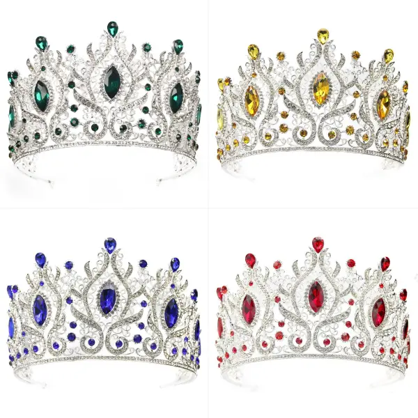 Baroque Vert Faux Diamant Accessoire Cheveux Mariage 2024 Alliage Mariage Accessorize
