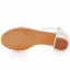 Schöne Weiß Perle Spitze Blumen Sandalen Damen 2023 Knöchelriemen 9 cm Thick Heels Peeptoes Hochzeit Sandaletten Hochhackige