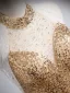 Glitzernden Gold Perlenstickerei Pailletten Quaste Ballkleider 2023 A Linie Neckholder Ärmellos Rückenfreies Sweep / Pinsel Zug Festliche Kleider