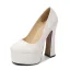 Vintage / Retro Black Cocktail Party Waterproof Pumps 2023 14 cm Thick Heels Round Toe Pumps High Heels