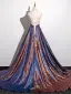 Scintillantes Multi-Couleurs Perlage Faux Diamant Paillettes Robe De Bal 2025 Princesse Titulaire Sans Manches Dos Nu Train De Balayage Promo Robe De Ceremonie