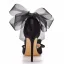 Sexy Noire Soirée Noeud Sandales Femme 2022 Bride Cheville 11 cm Talons Aiguilles Peep Toes / Bout Ouvert Sandales Talons Hauts