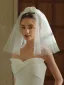 Elegant White Handmade  Flower Bridal Wedding Veils 2025 Tulle