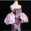 Fantaisie Multi-Couleurs Paillettes Robe De Soirée 2024 Trompette / Sirène Bustier Gonflée Manches Courtes Dos Nu Longue Soirée Robe De Ceremonie