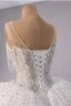 Luxury / Gorgeous White Handmade  Beading Rhinestone Sequins Wedding Dresses 2024 Ball Gown Scoop Neck Sleeveless Backless Chapel Train Wedding