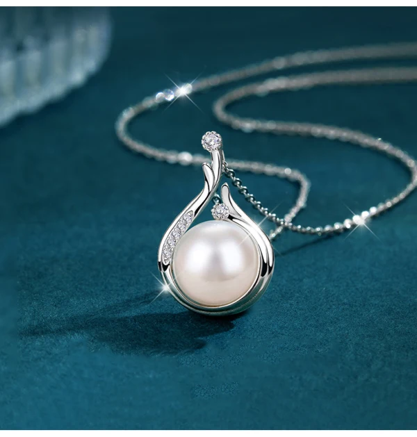 Eleganta Silver Rhinestone Pärla Saterling Silver Bal Örhängen Halsband Tillbehör 2023