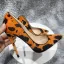 Mode Apelsin Leopardmönstrad Afton Pumps 2023 12 cm Stilettklackar Spetsiga Pumps Högklackade