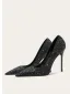 Charmant Schwarz Glanz Pailletten Cocktail Pumps 2025 10 cm Stilettos Spitzschuh Pumps Hochhackige