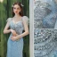Scintillantes Bleu Ciel Perlage Paillettes Robe De Bal 2022 Trompette / Sirène Encolure Carrée Sans Manches Dos Nu Longue Robe De Ceremonie