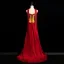 Chinese style Red Beading Appliques Prom Dresses 2026 A-Line / Princess Strapless Sleeveless Backless Sweep Train Evening Party Formal Dresses