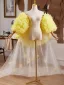 Chic / Beautiful Yellow Handmade  Appliques Prom shawl 2025
