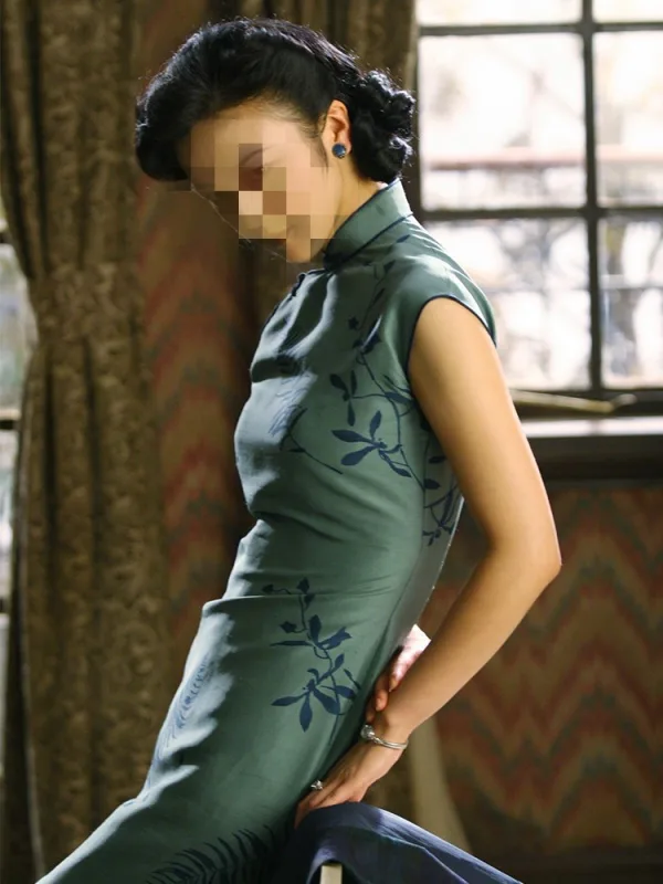 Chinese style Mint Green Tea-length Evening Party Cheongsam 2026 Trumpet / Mermaid High Neck Short Sleeve
