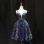 Sparkly Multi-Colors Sequins Party Dresses Cocktail Dresses 2024 Ball Gown Spaghetti Straps Sleeveless Backless Knee-Length Cocktail Party