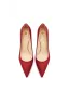 Chinese style Red Leather Wedding Shoes 2026 5 cm Stiletto Heels Pointed Toe Wedding Pumps High Heels
