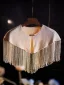 Charming Champagne Handmade  Beading Tassel Lace Flower Prom shawl 2025